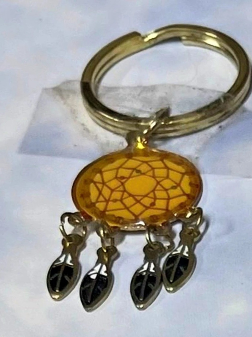 Vintage Lakota The Legend Of The Dreamcatcher Key Chain Ring With Card St. Josep